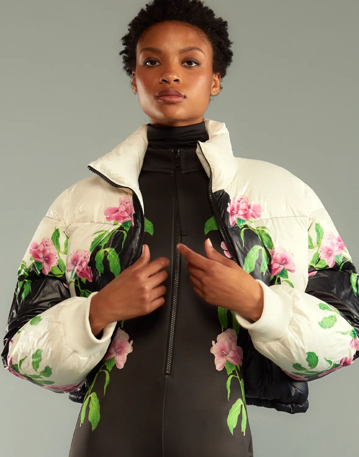 Cynthia Rowley April Showers Puffer Jacket- Snow