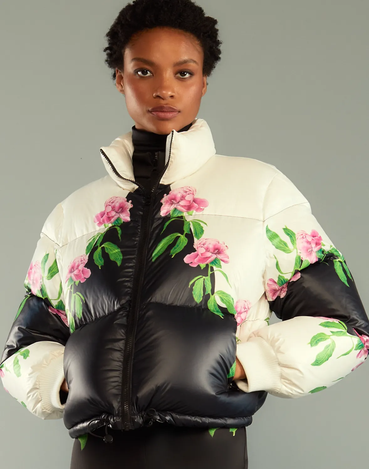 Cynthia Rowley April Showers Puffer Jacket- Snow