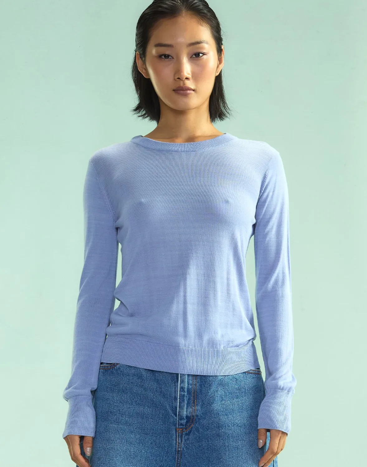 Cynthia Rowley Aspen Crewneck Knit Top- Snow