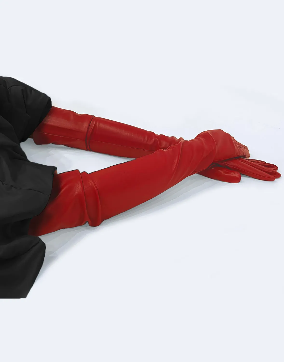 Cynthia Rowley Bea Long Leather Gloves- Accessories | Accessories