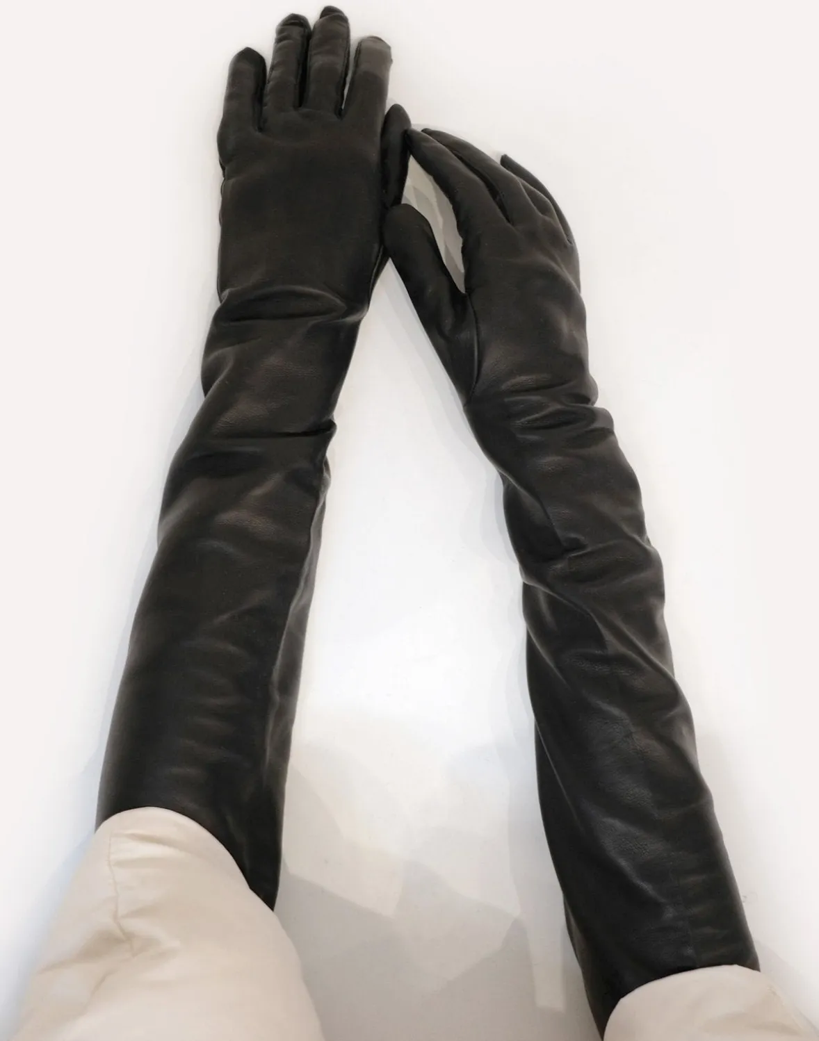 Cynthia Rowley Bea Long Leather Gloves- Accessories | Accessories