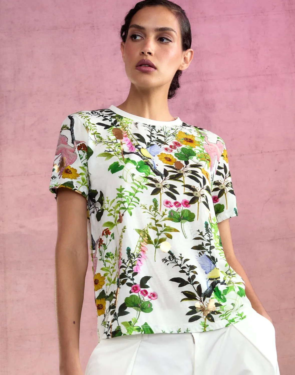 Cynthia Rowley Bloom Tee- Tops