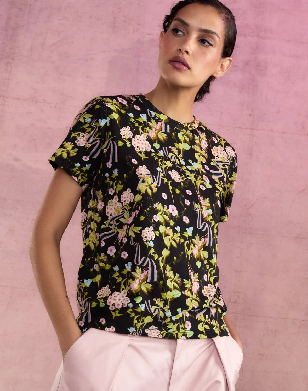 Cynthia Rowley Bloom Tee- Tops