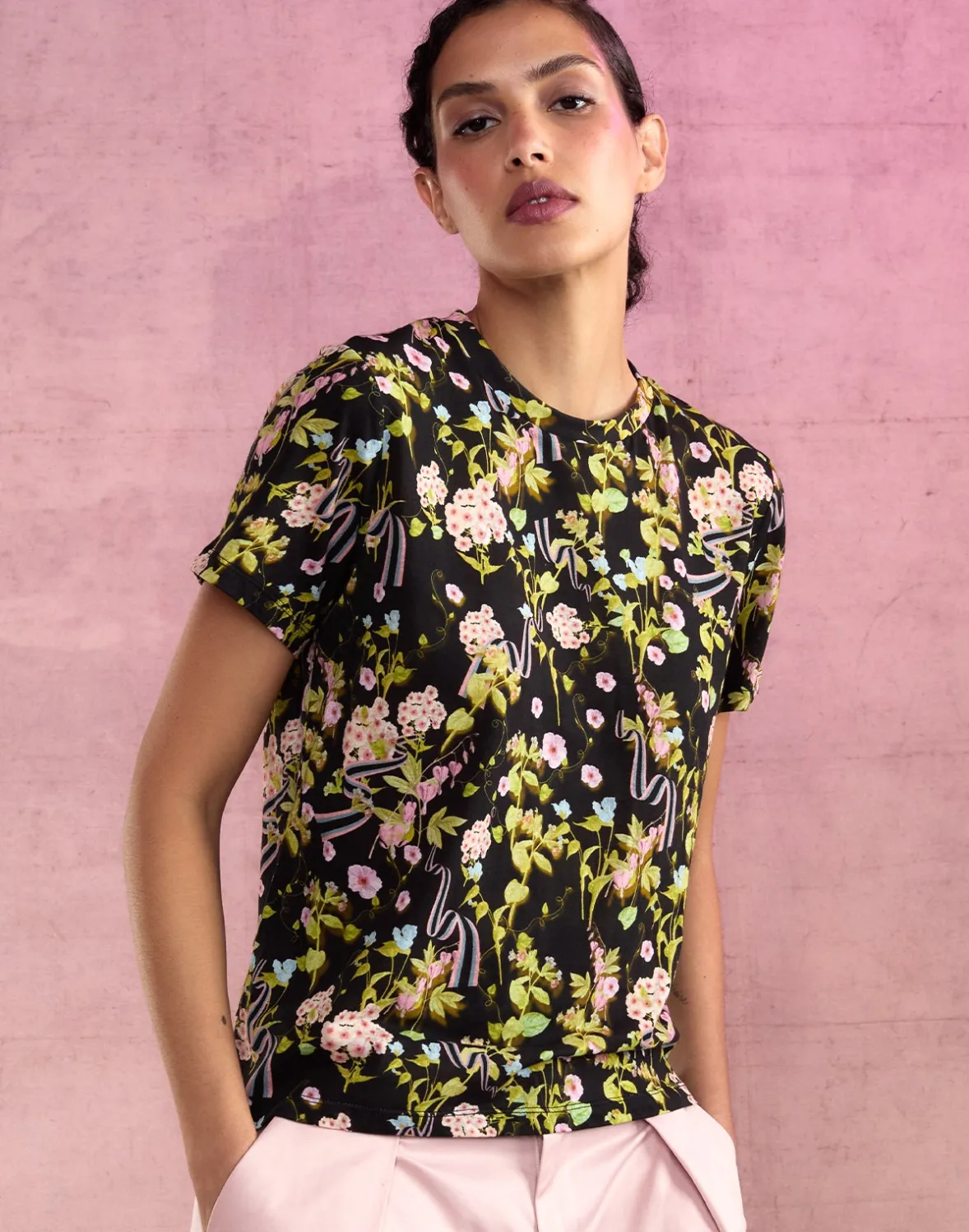 Cynthia Rowley Bloom Tee- Tops