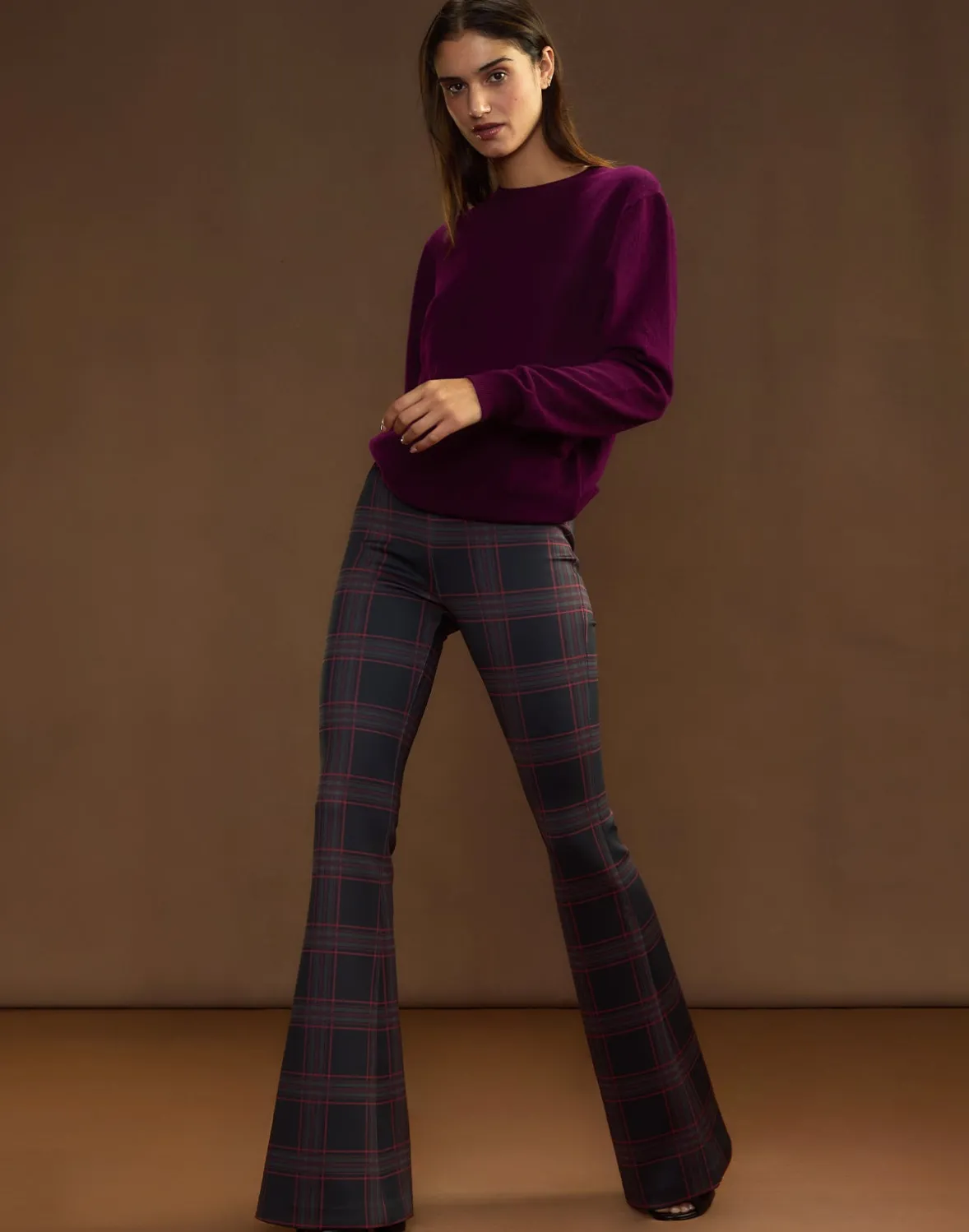 Cynthia Rowley Bonded Fit and Flare Pant- Bottoms