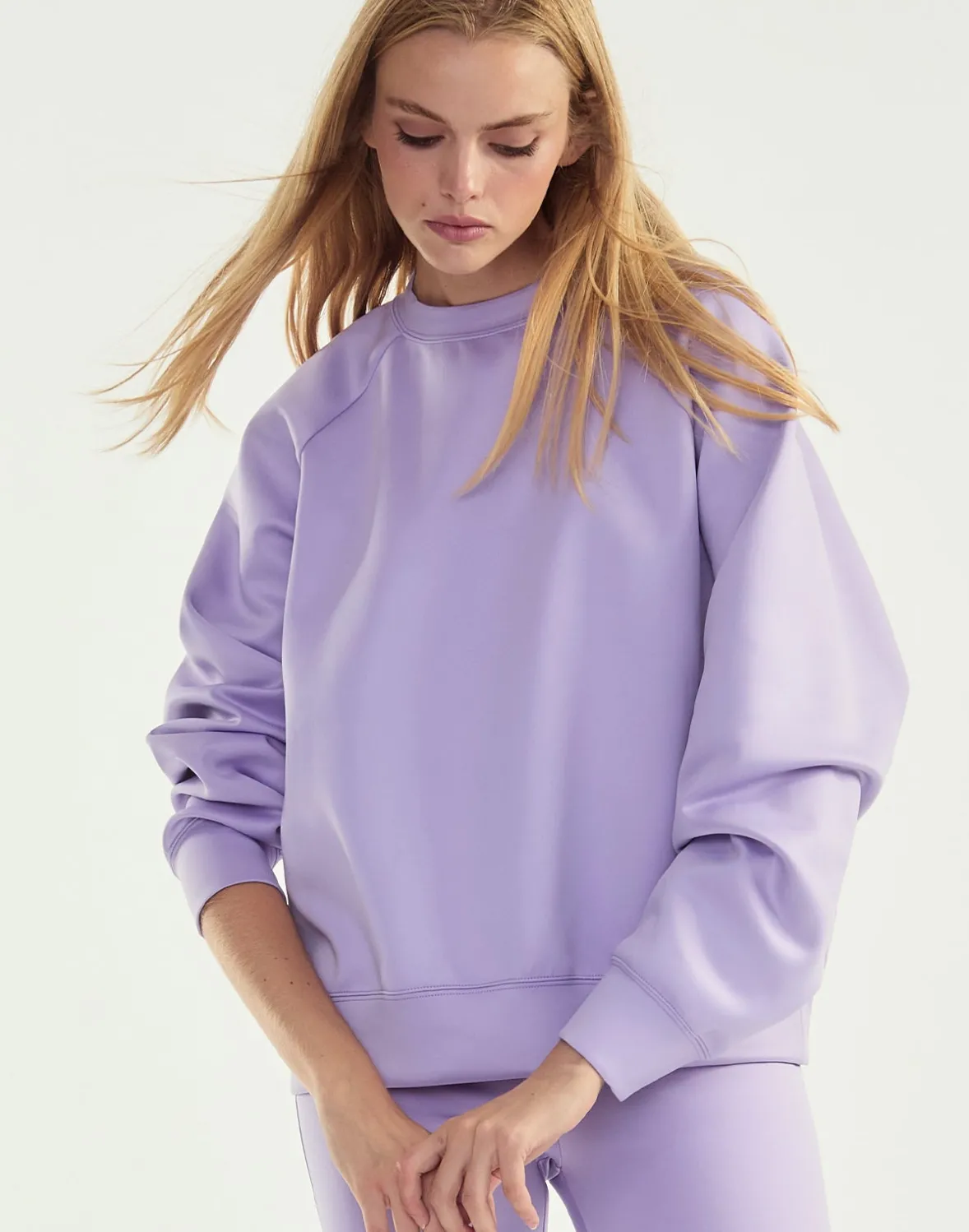 Cynthia Rowley Bonded Pullover Sweatshirt- All Sport