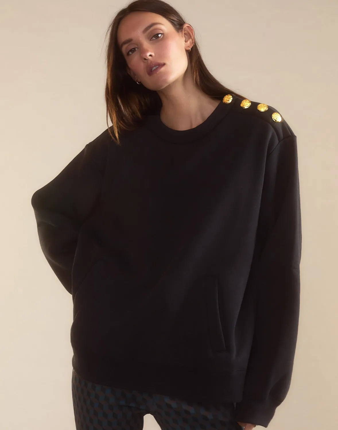 Cynthia Rowley Button Up Sweatshirt- Tops