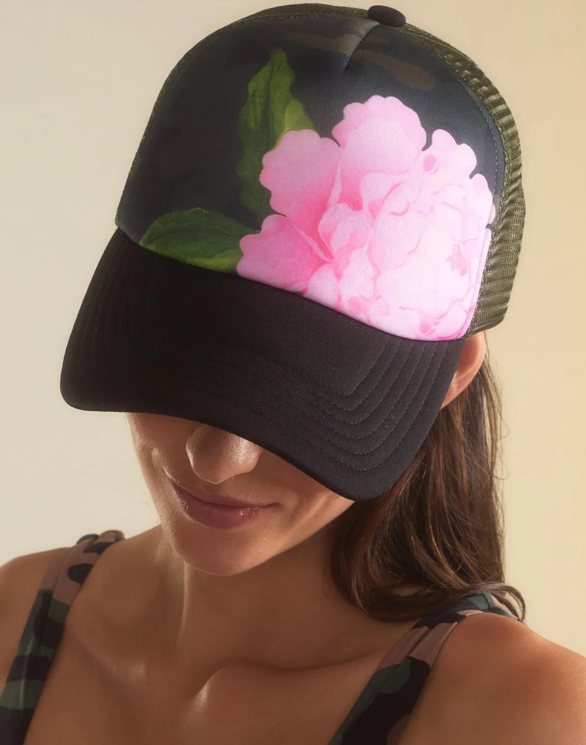 Cynthia Rowley Camo Trucker Hat- Surf & Swim | All Sport