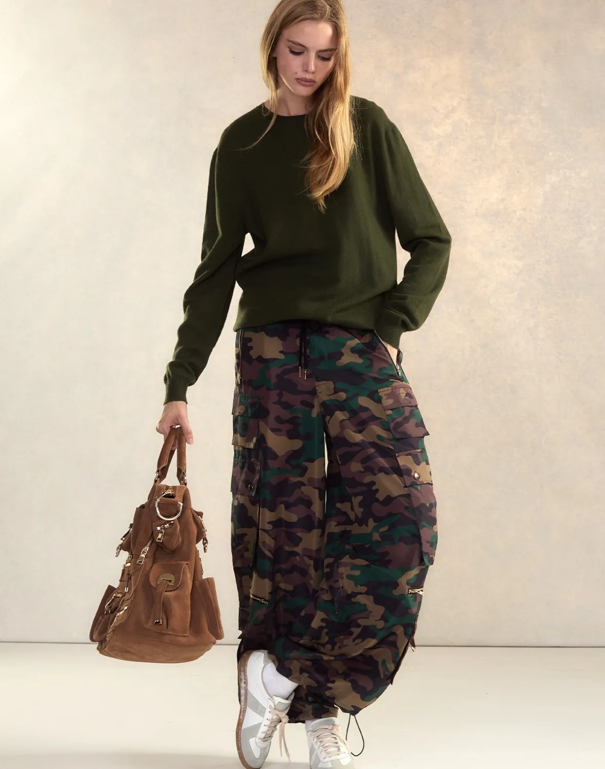 Cynthia Rowley Camouflage Cargo Pants- Bottoms