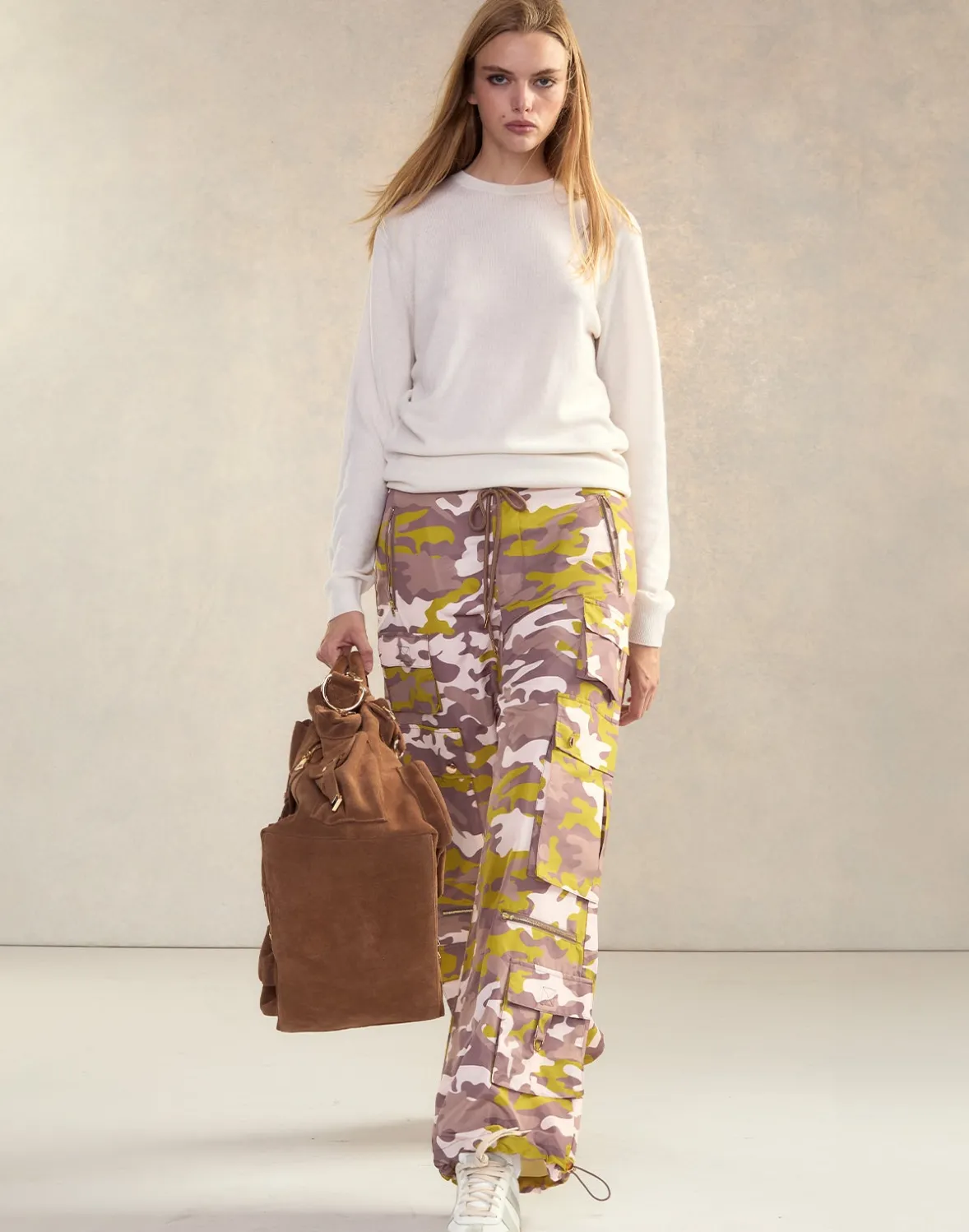 Cynthia Rowley Camouflage Cargo Pants- Bottoms