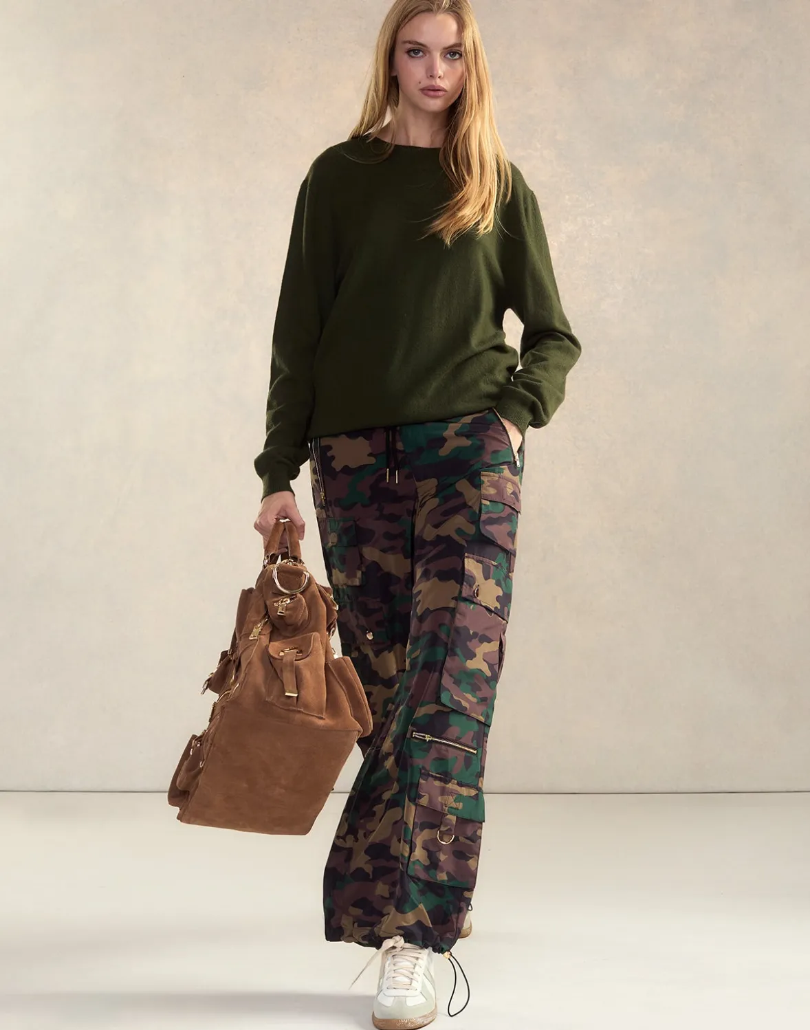 Cynthia Rowley Camouflage Cargo Pants- Bottoms