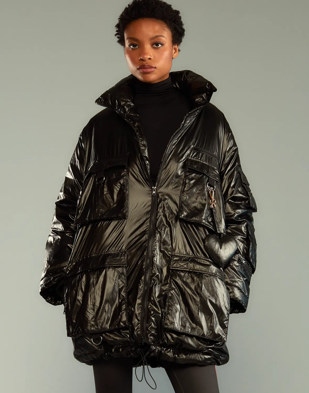 Cynthia Rowley Cargo Pocket Puffer Coat- Snow