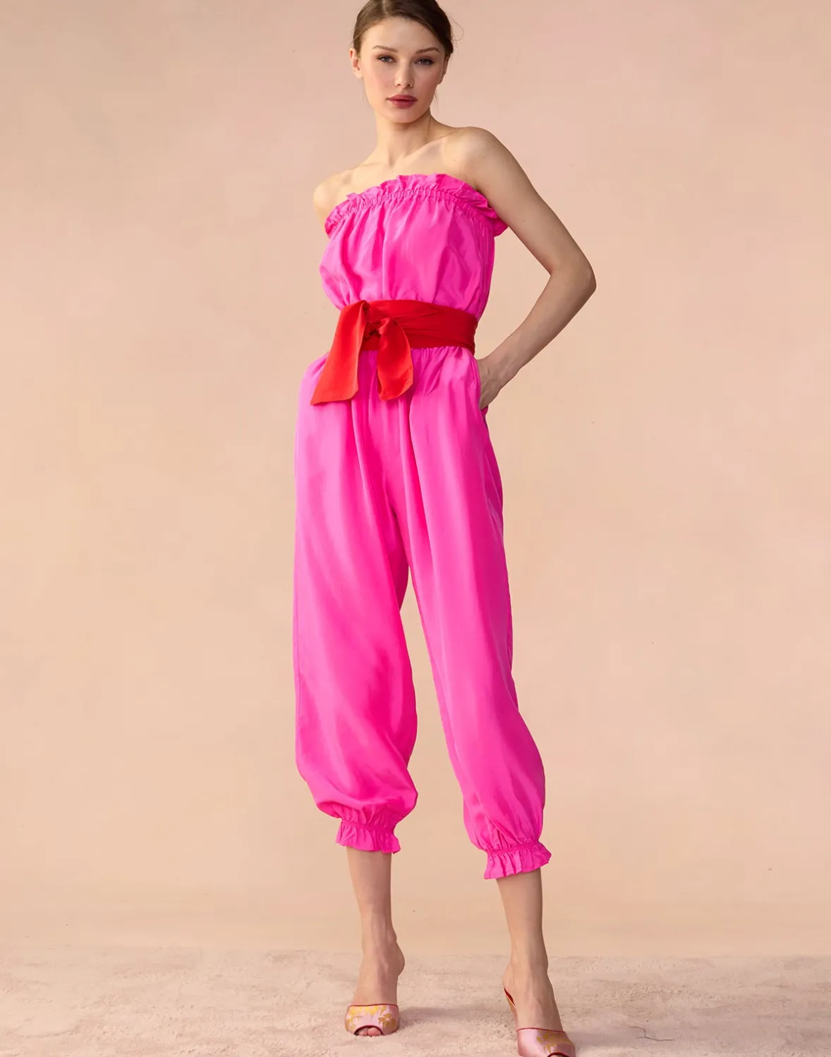 Cynthia Rowley Cassis Jumpsuit- Bottoms