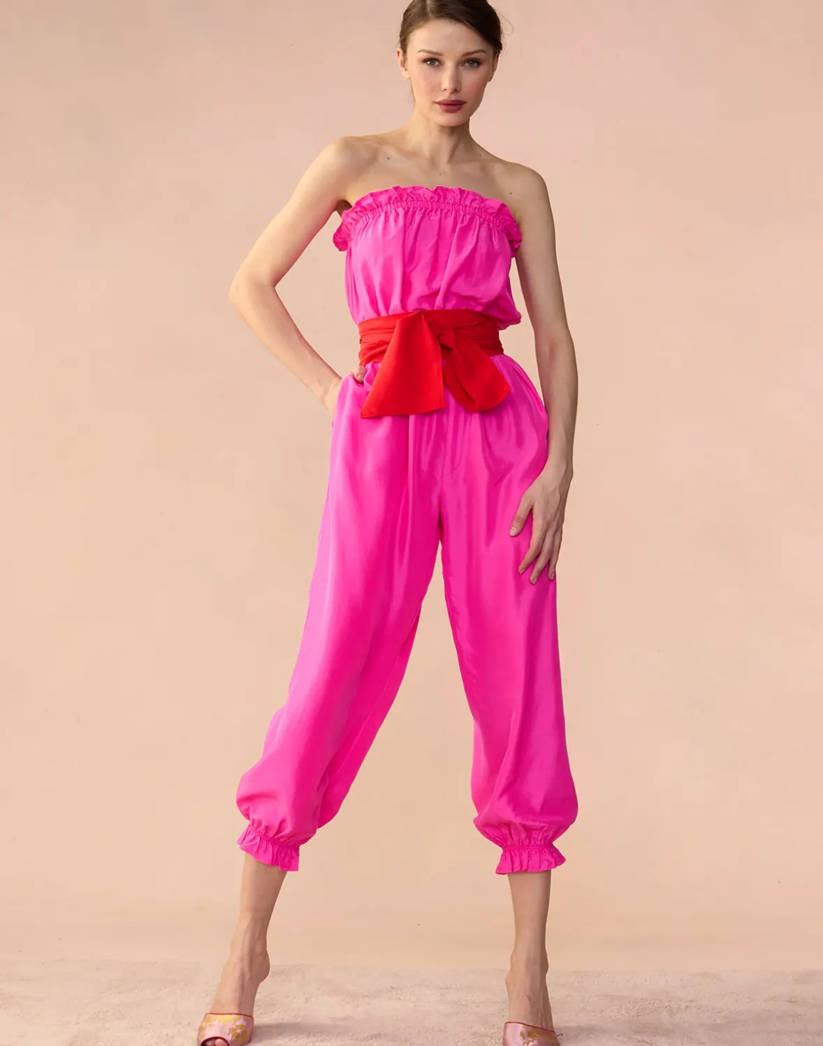 Cynthia Rowley Cassis Jumpsuit- Bottoms