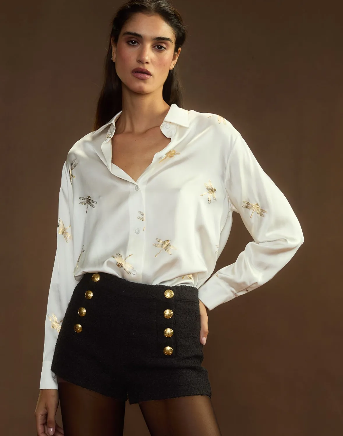 Cynthia Rowley Collectible Silk Shirt- Tops