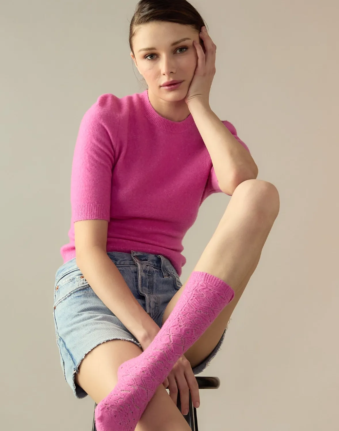 Cynthia Rowley Crochet Wool Socks- Accessories | Accessories