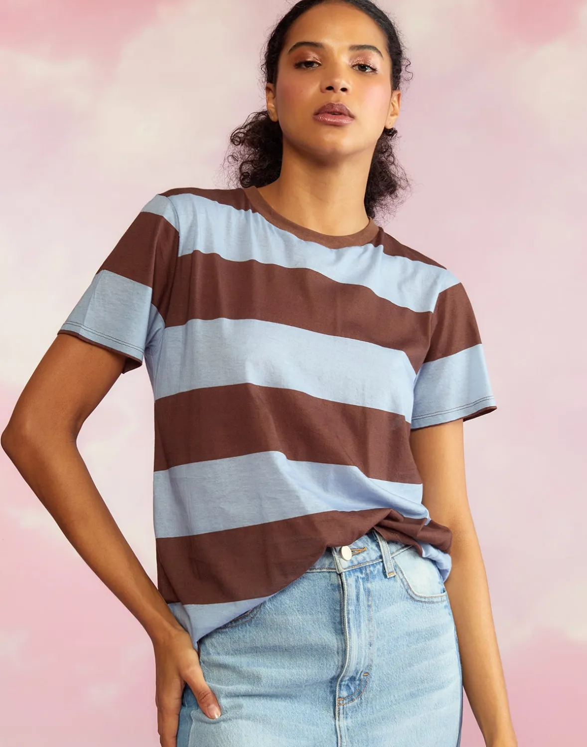 Cynthia Rowley Everyday Striped Tee- Tops