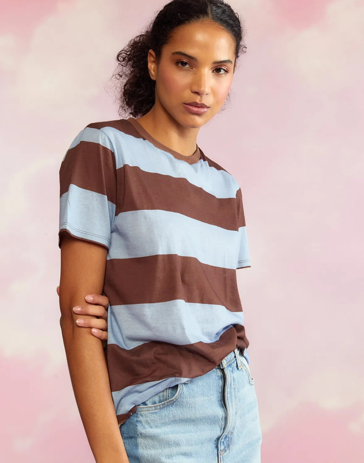 Cynthia Rowley Everyday Striped Tee- Tops