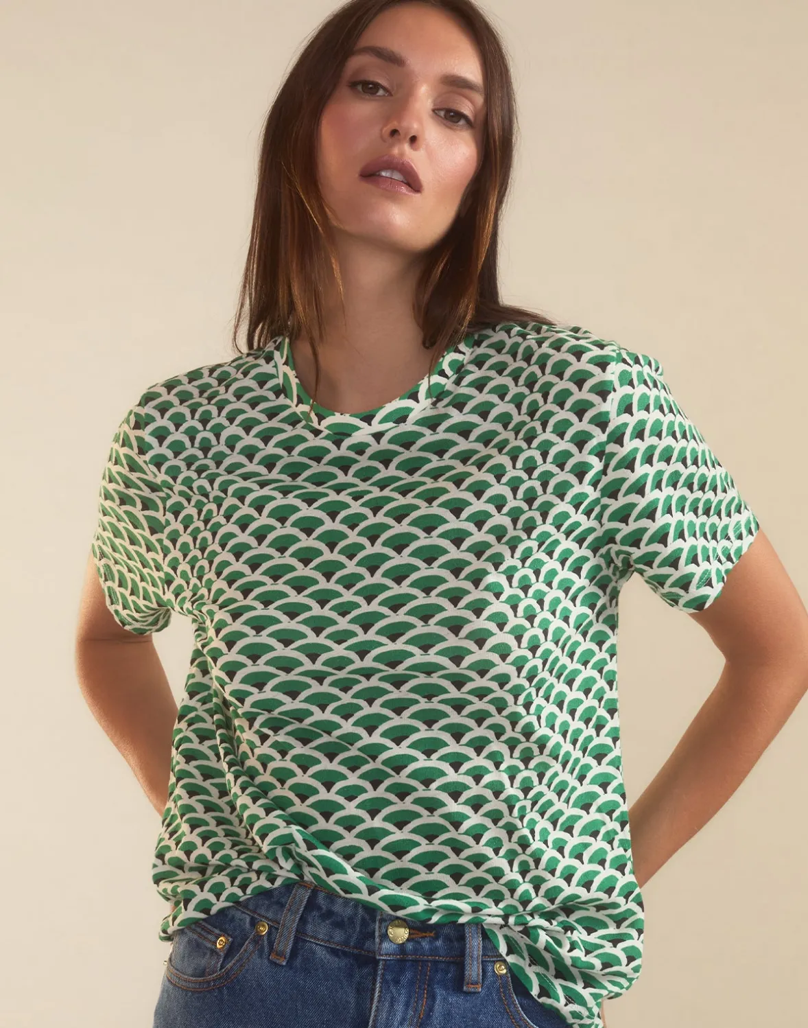 Cynthia Rowley Fanfare Tee- Tops