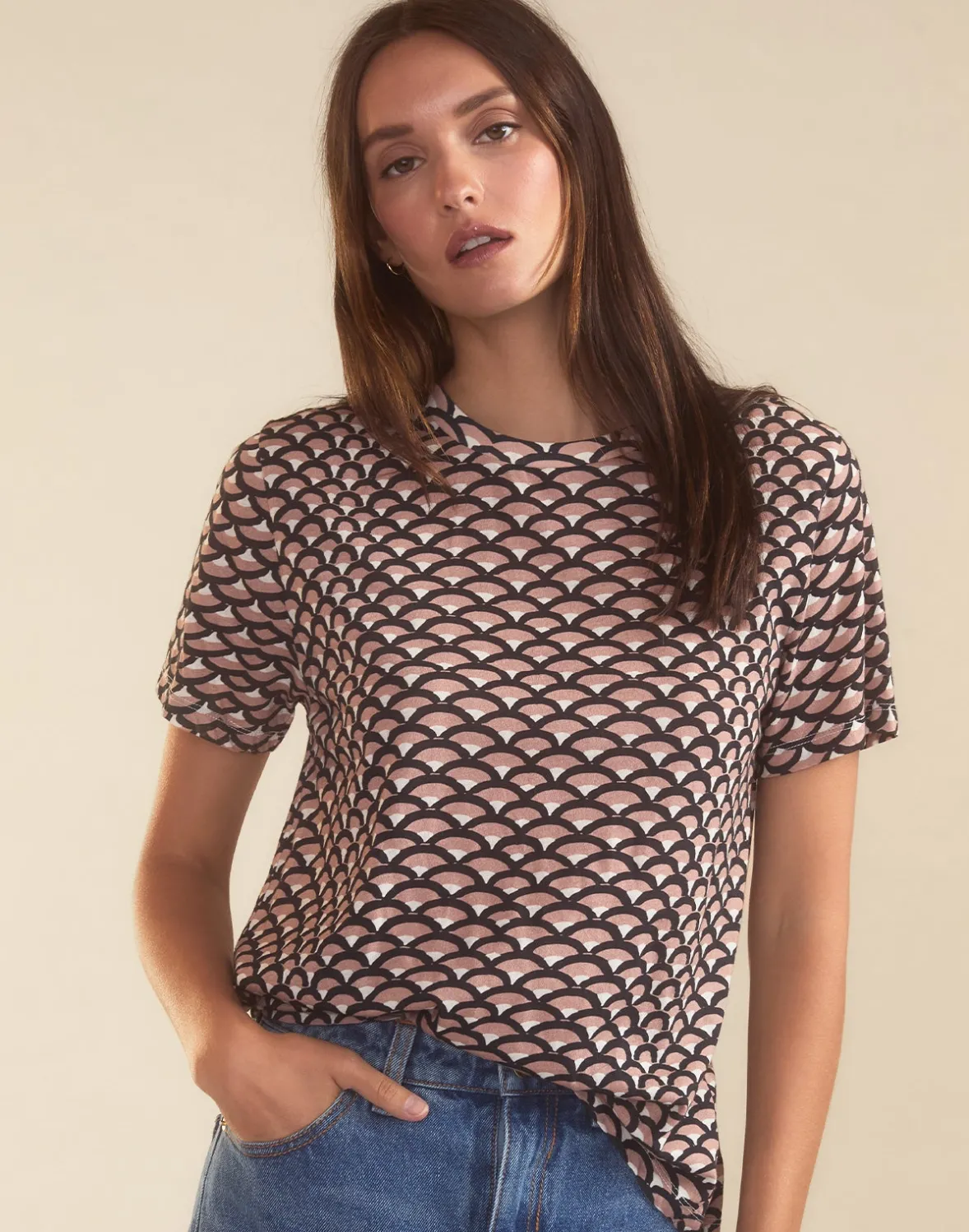 Cynthia Rowley Fanfare Tee- Tops