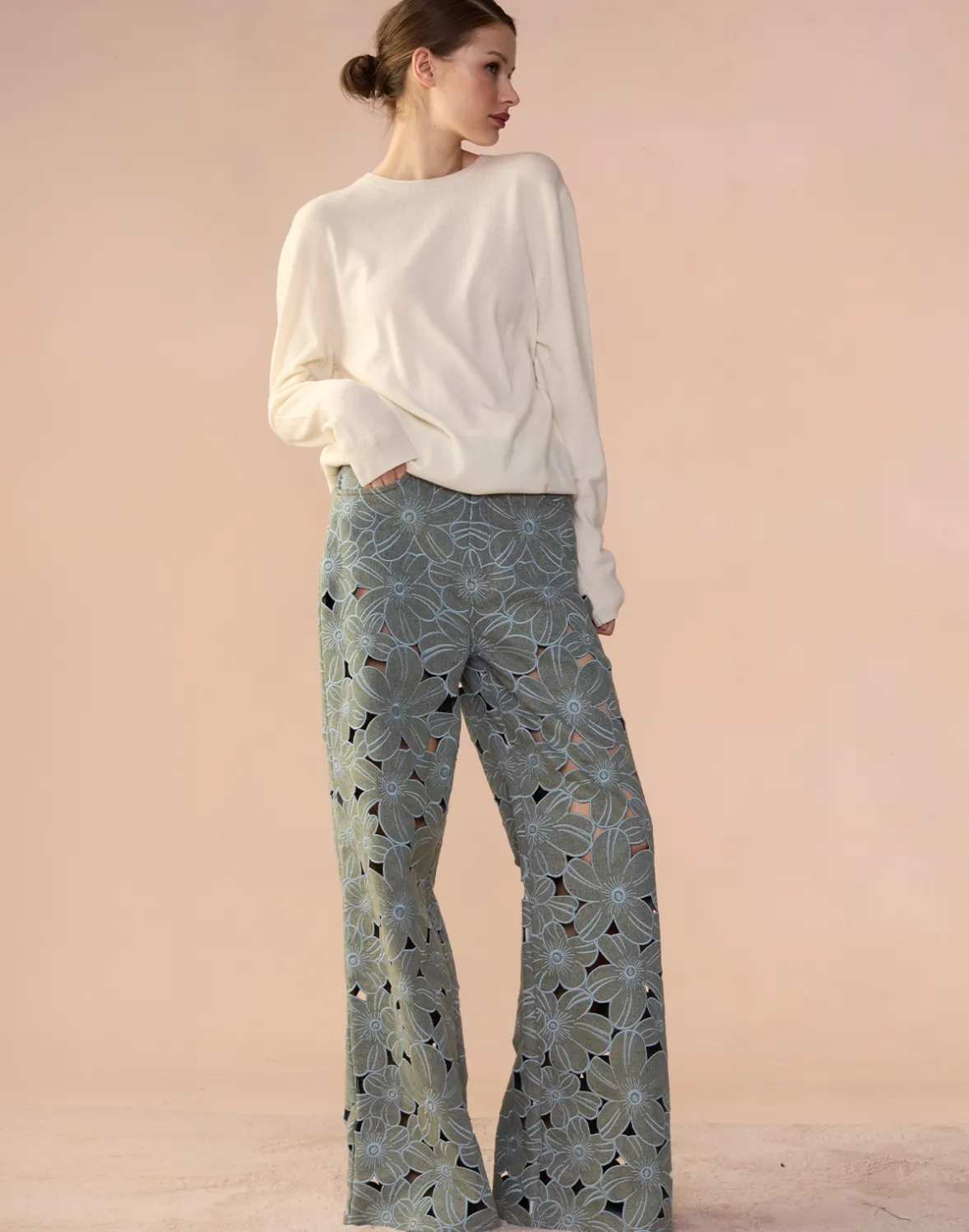 Cynthia Rowley Flora Cutout Jeans- Bottoms