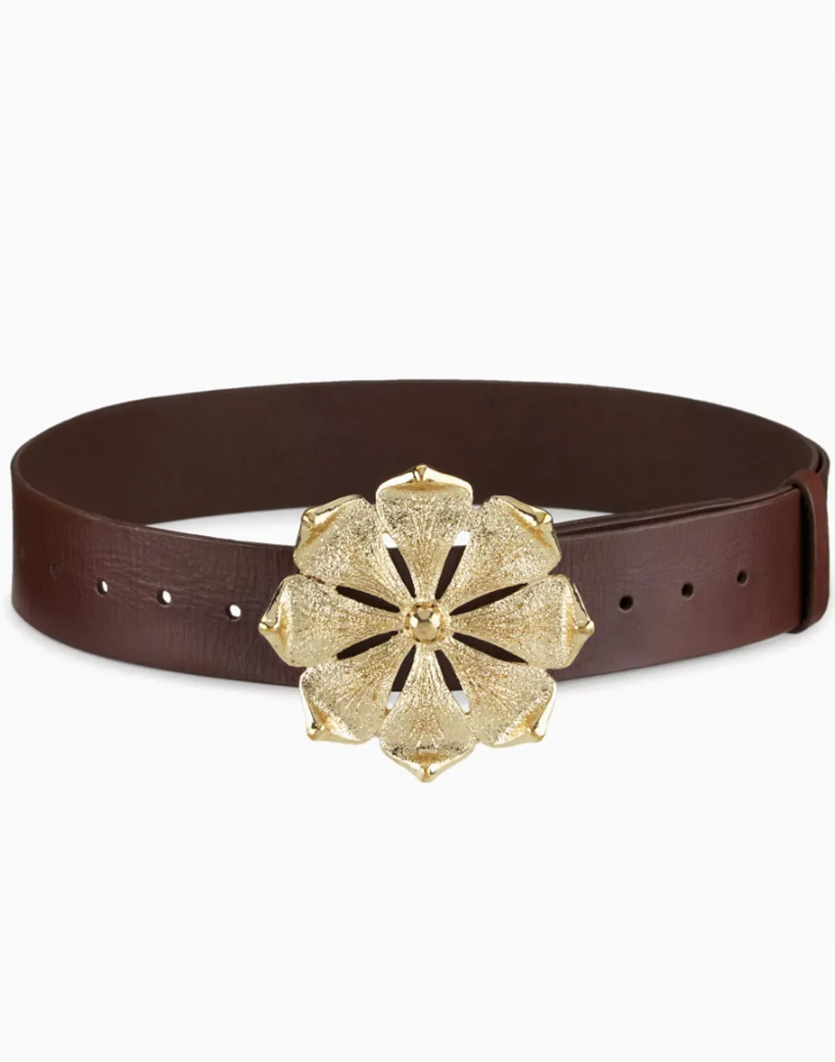 Cynthia Rowley Gold Flower Buckle Belt- Accessories | Accessories