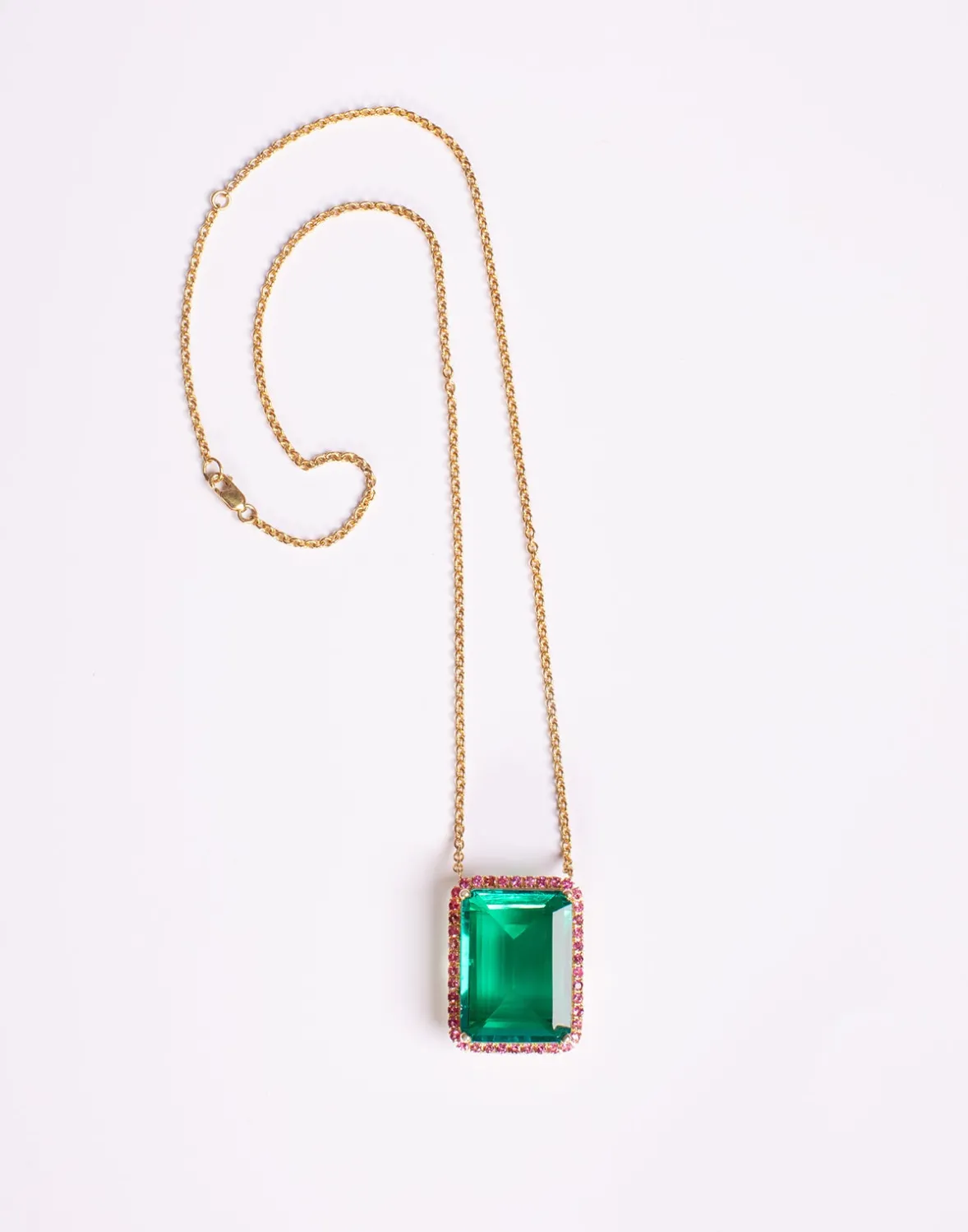 Cynthia Rowley Green Topaz and Pink Tourmaline Pendant- Accessories | Accessories