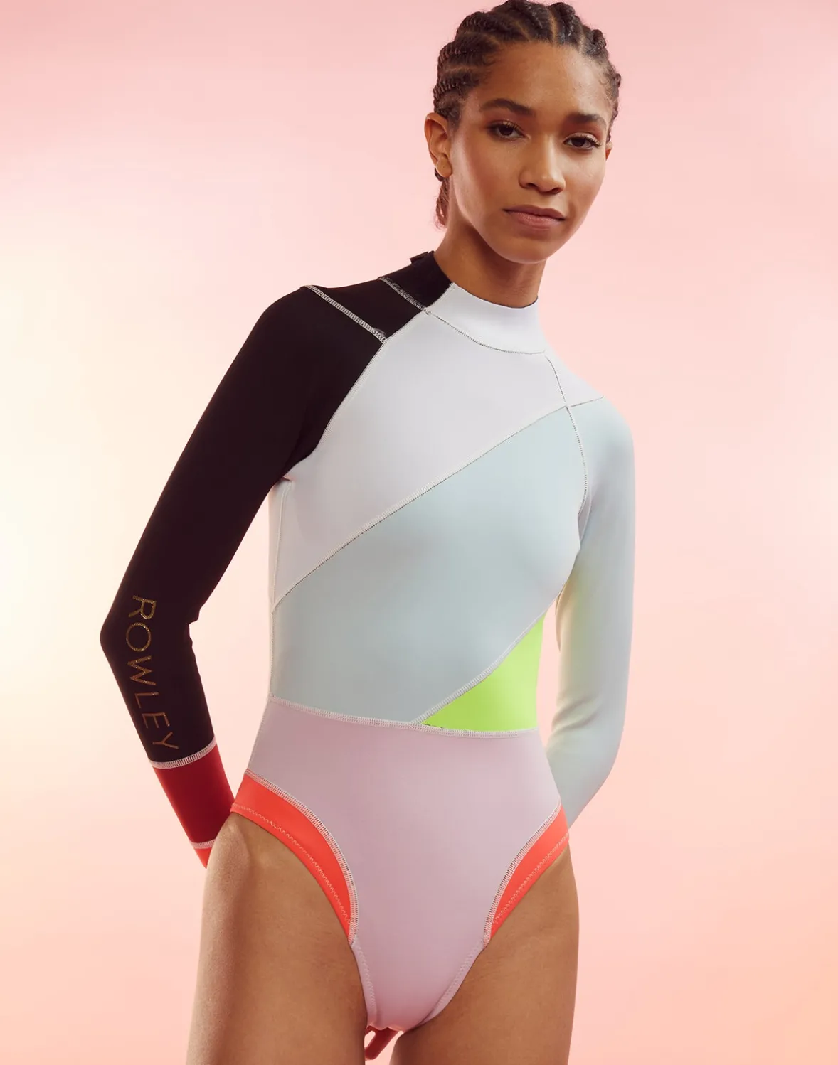Cynthia Rowley Janet Colorblock High Cut Wetsuit- Surf & Swim