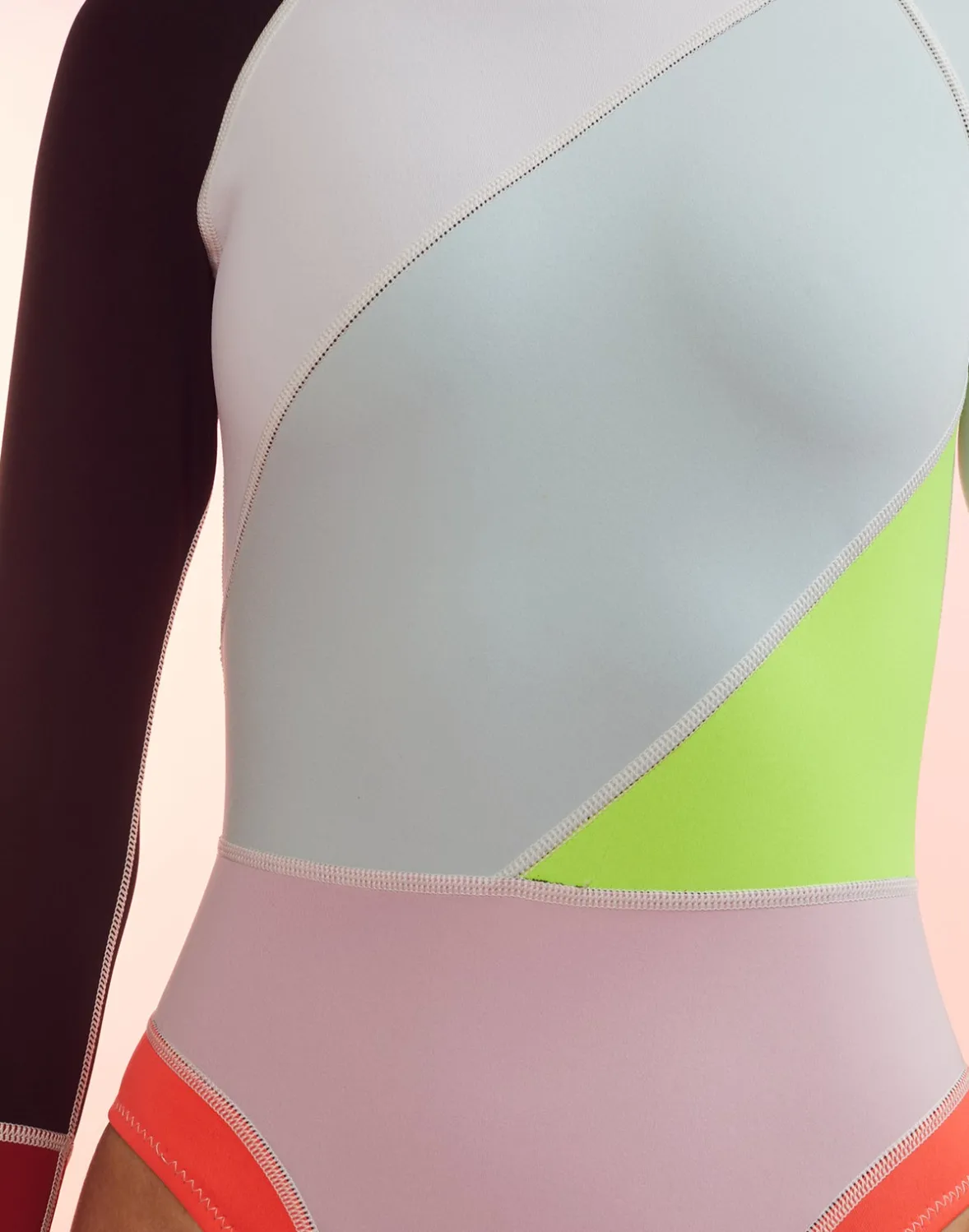 Cynthia Rowley Janet Colorblock High Cut Wetsuit- Surf & Swim