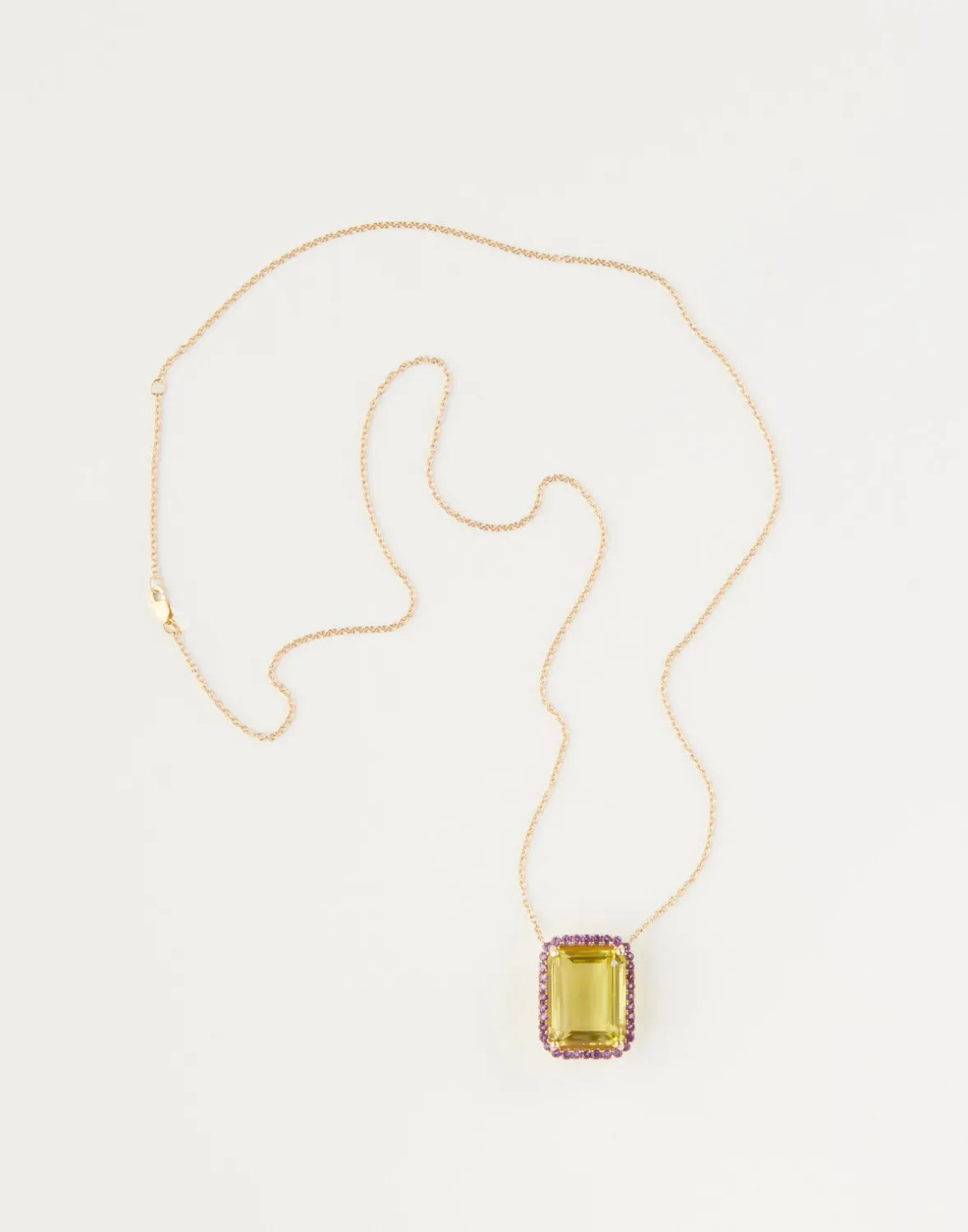 Cynthia Rowley Lemon Quartz with Amethyst Pendant- Accessories | Accessories