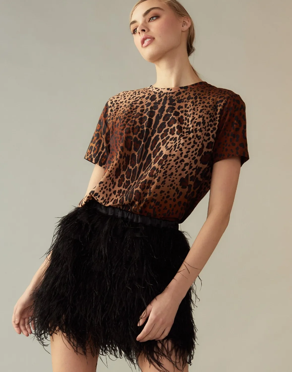 Cynthia Rowley Leopard Tee- Tops