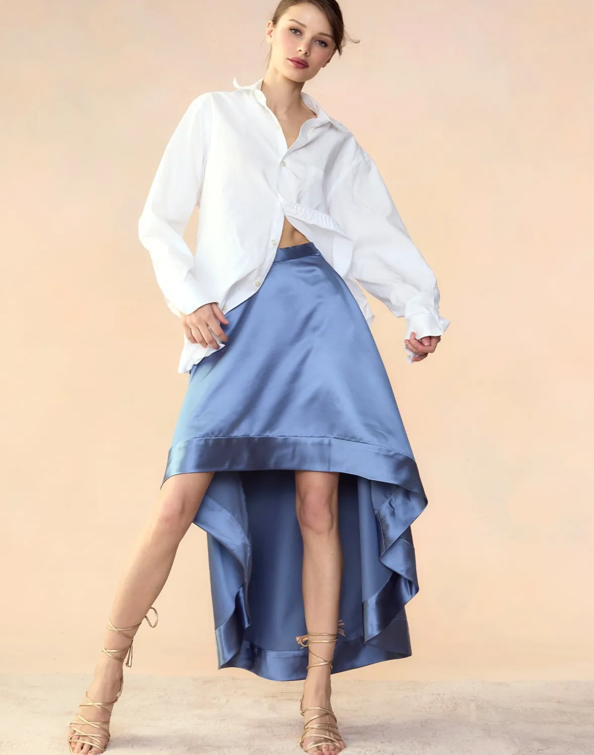 Cynthia Rowley Livia Satin Skirt- Bottoms