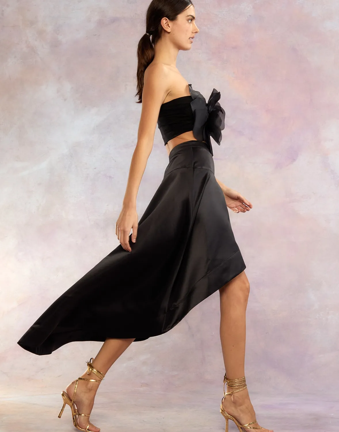 Cynthia Rowley Livia Satin Skirt- Bottoms