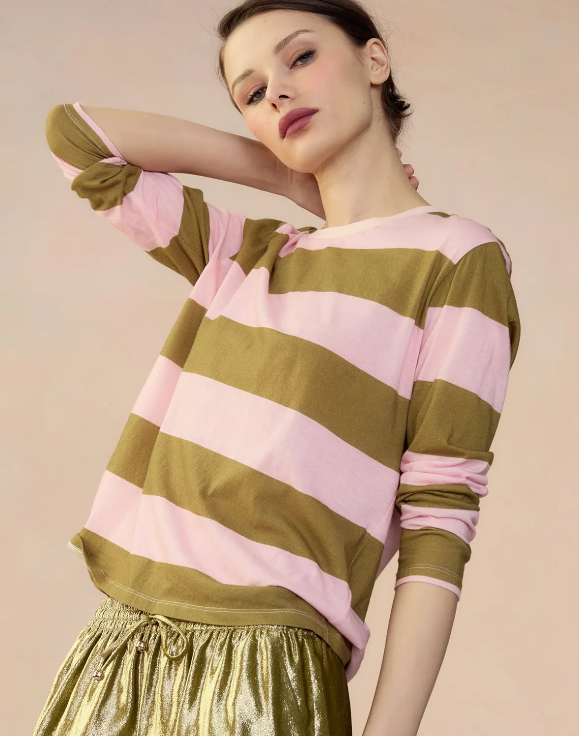 Cynthia Rowley Long Sleeve Everyday Tee- Tops