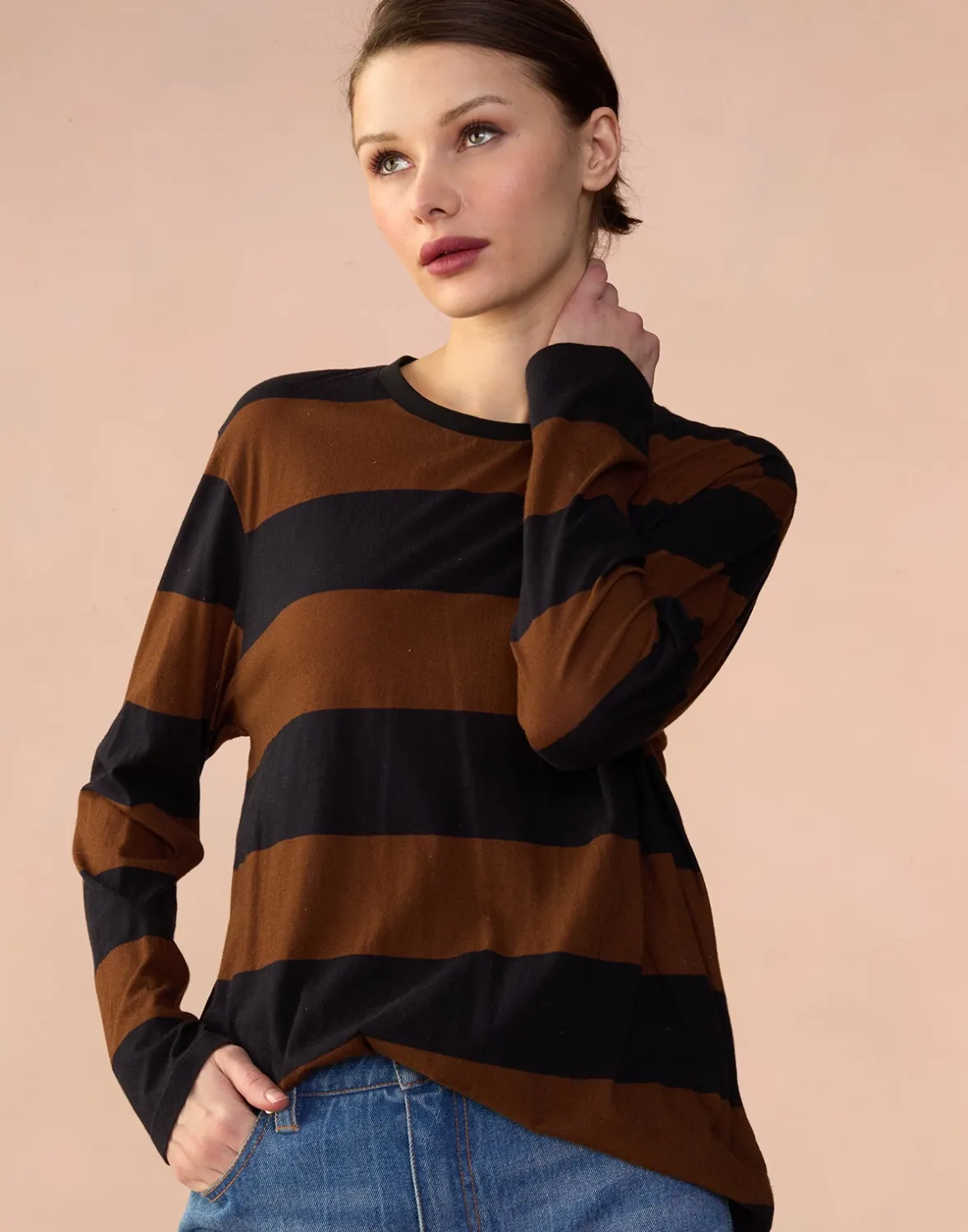 Cynthia Rowley Long Sleeve Everyday Tee- Tops