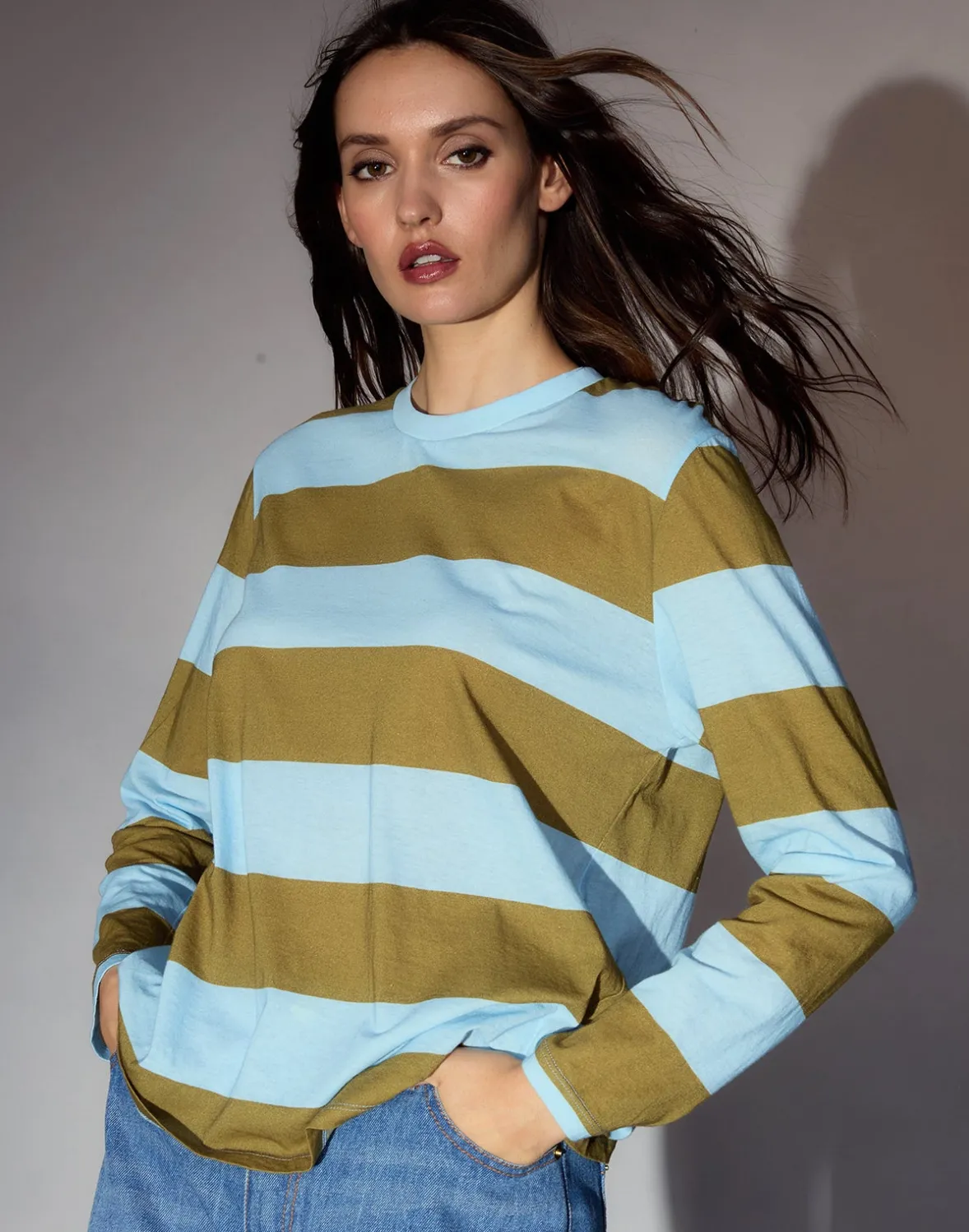 Cynthia Rowley Long Sleeve Everyday Tee- Tops