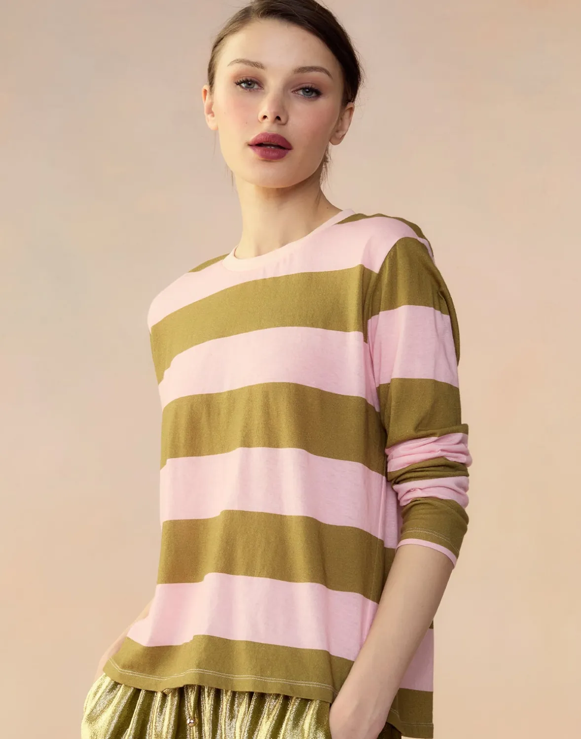 Cynthia Rowley Long Sleeve Everyday Tee- Tops