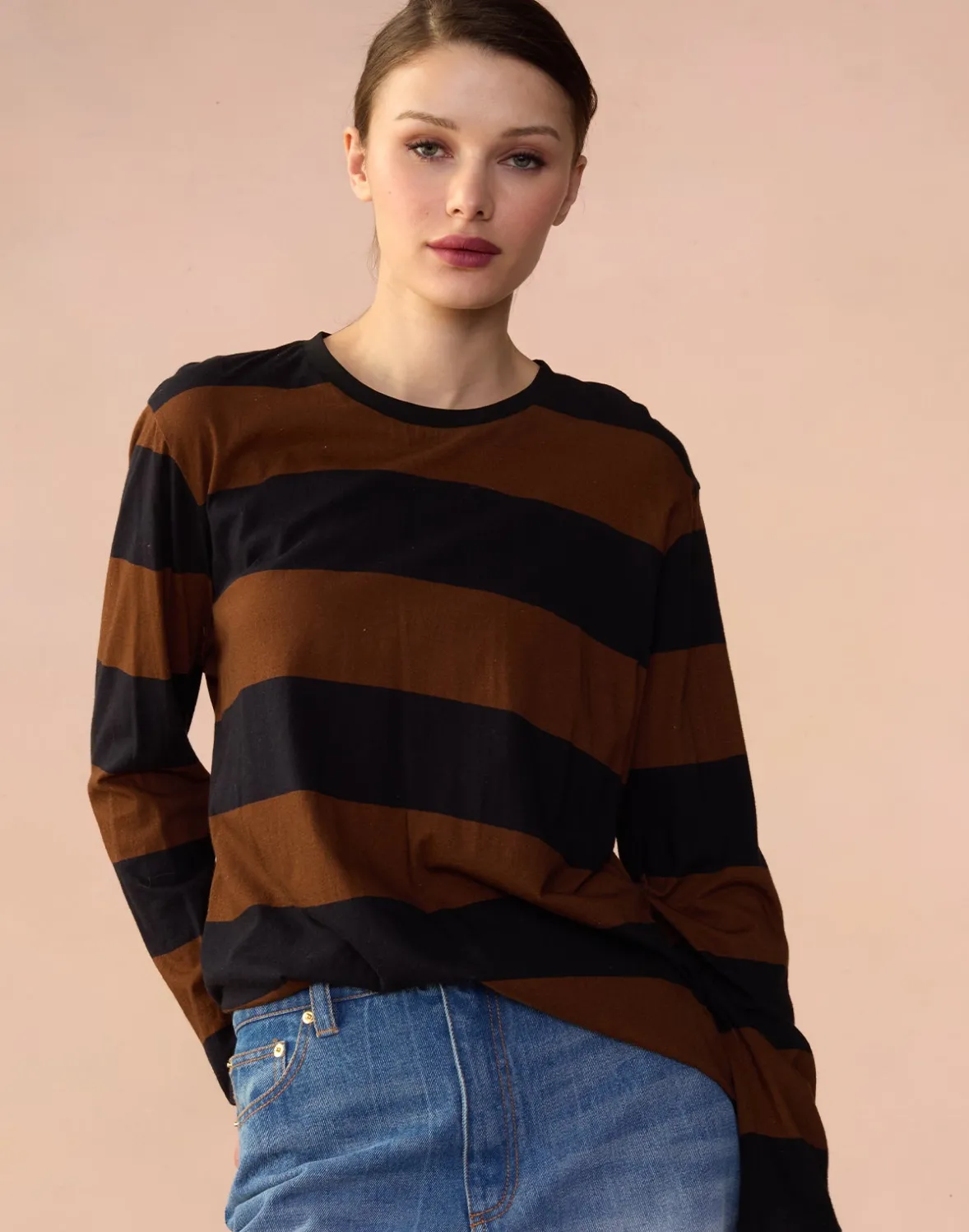 Cynthia Rowley Long Sleeve Everyday Tee- Tops