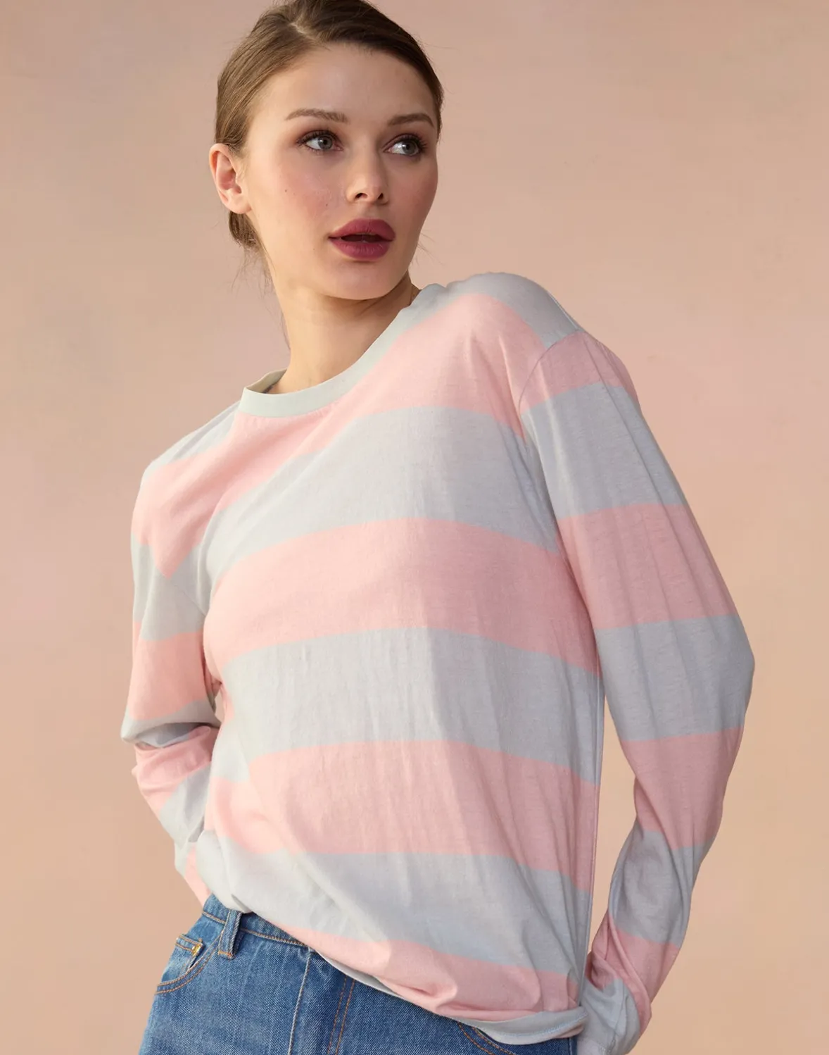 Cynthia Rowley Long Sleeve Everyday Tee- Tops