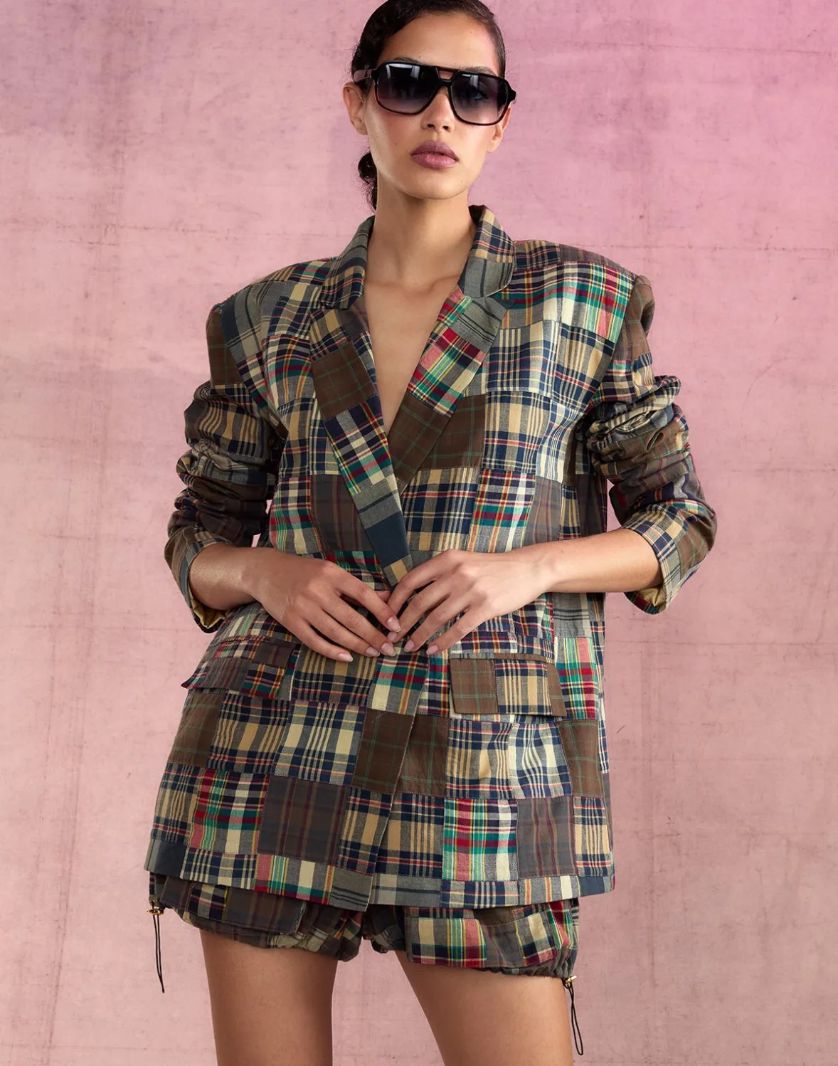 Cynthia Rowley Madrid Madras Blazer- Tops | Jackets & Coats