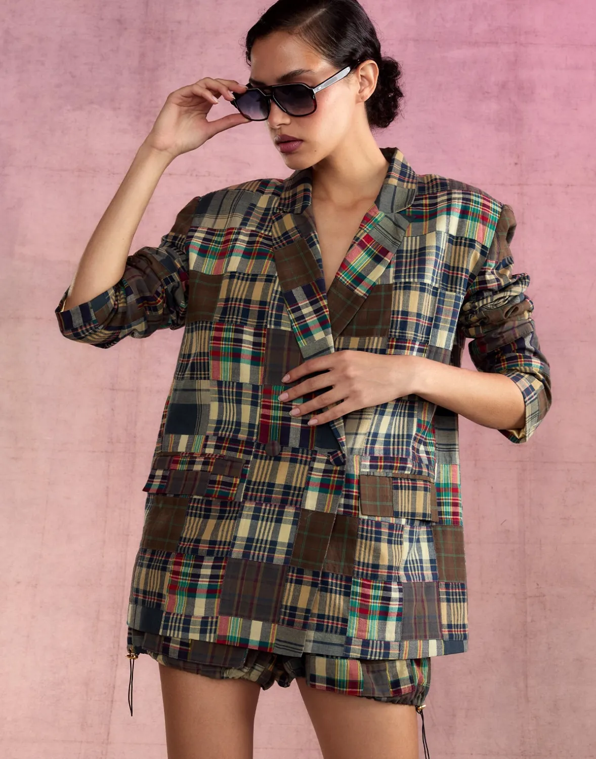 Cynthia Rowley Madrid Madras Blazer- Tops | Jackets & Coats