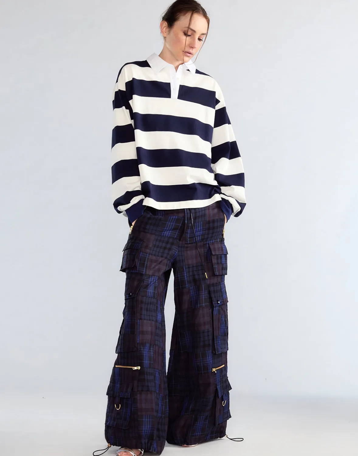 Cynthia Rowley Madrid Madras Cargo Pants- Bottoms