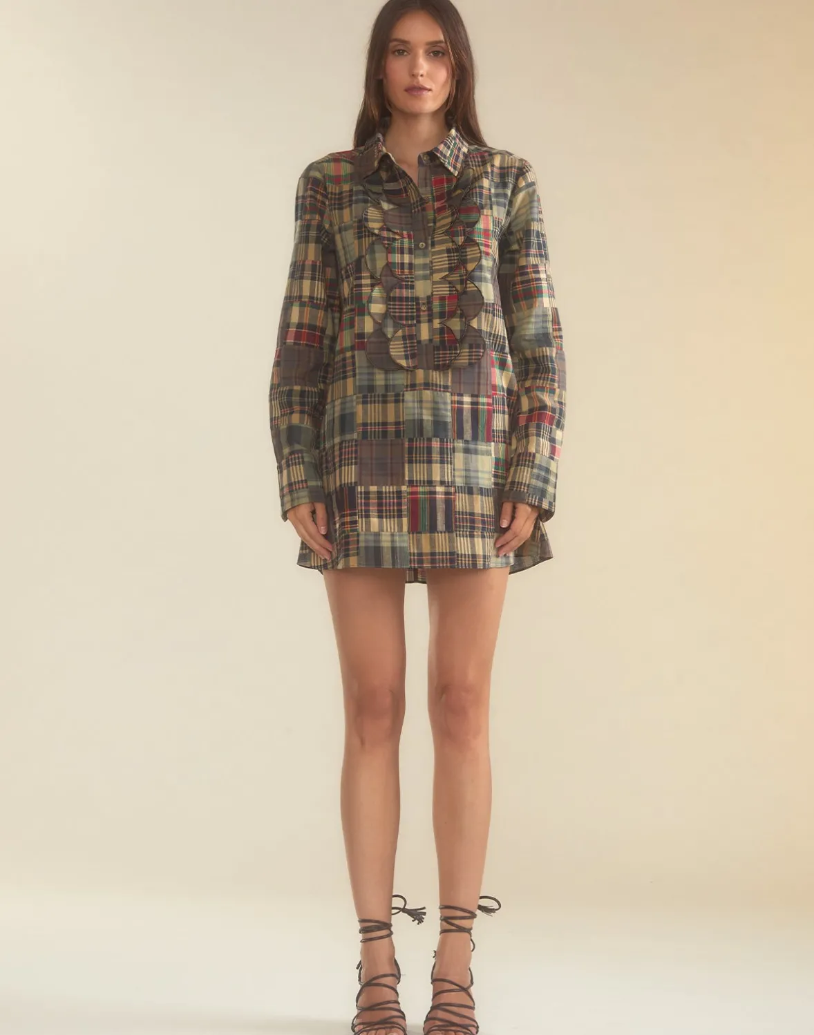 Cynthia Rowley Madrid Madras Tuxedo Dress- Dresses