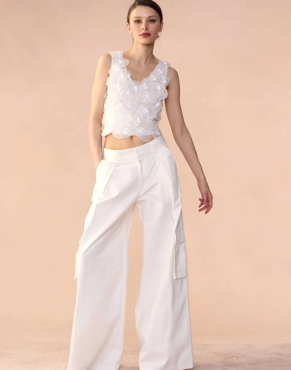 Cynthia Rowley Marbella Cotton Cargo Pant- Bottoms