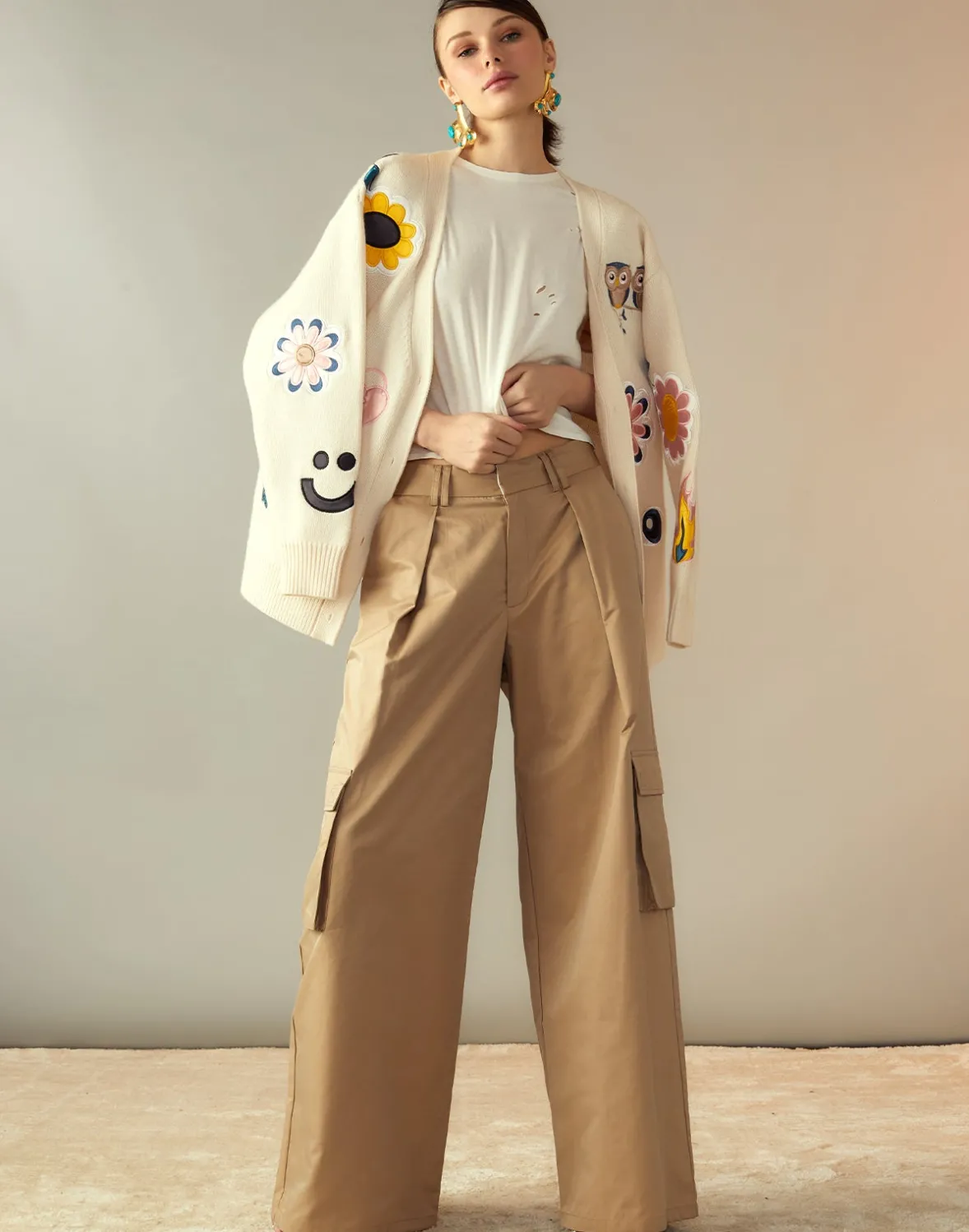 Cynthia Rowley Marbella Cotton Cargo Pant- Bottoms