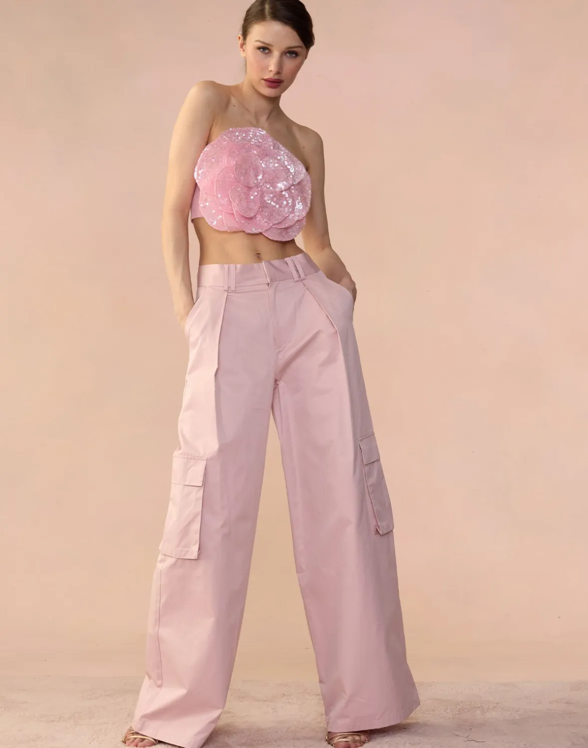 Cynthia Rowley Marbella Cotton Cargo Pant- Bottoms