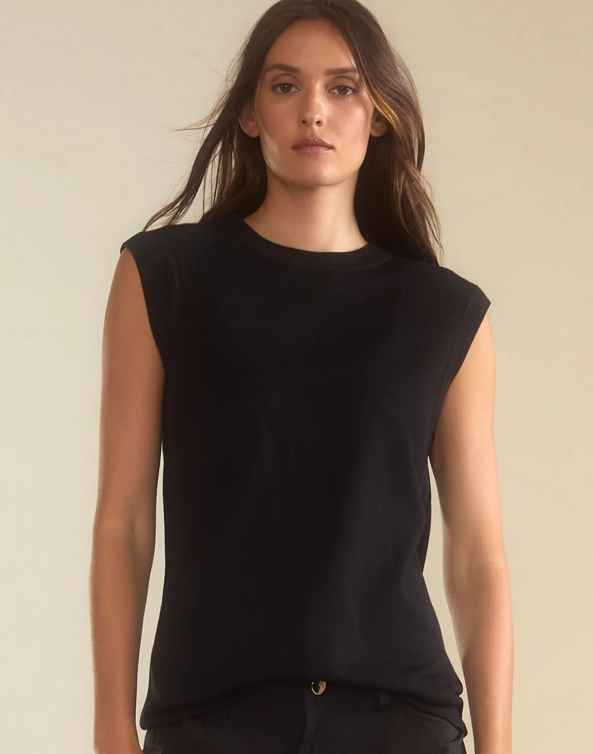 Cynthia Rowley Mica Sleeveless Knit Top- Tops