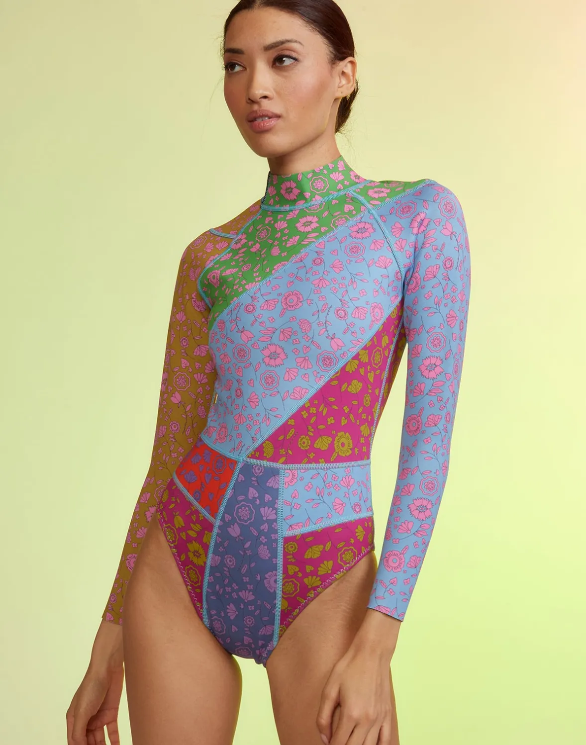 Cynthia Rowley Patchwork Wetsuit- Surf & Swim