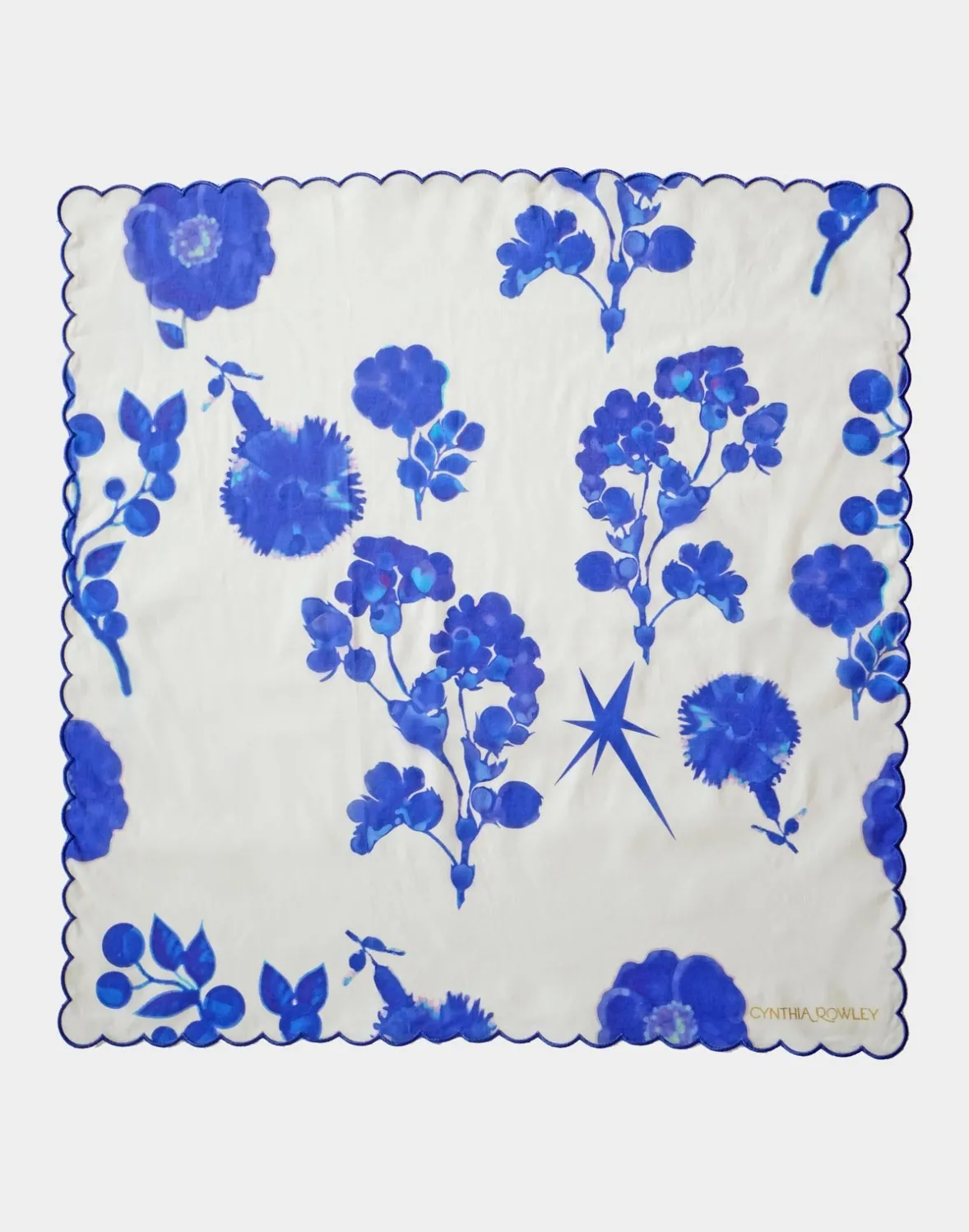 Cynthia Rowley Scallop Embroidered Edge Dinner Napkin- Home