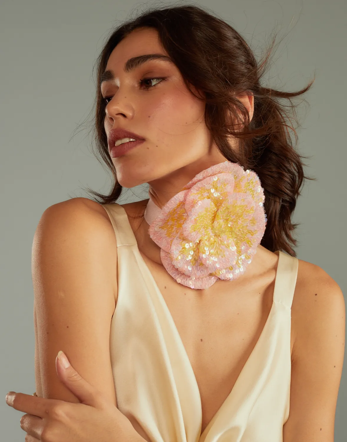 Cynthia Rowley Sequin Flower Tie- Accessories | Accessories